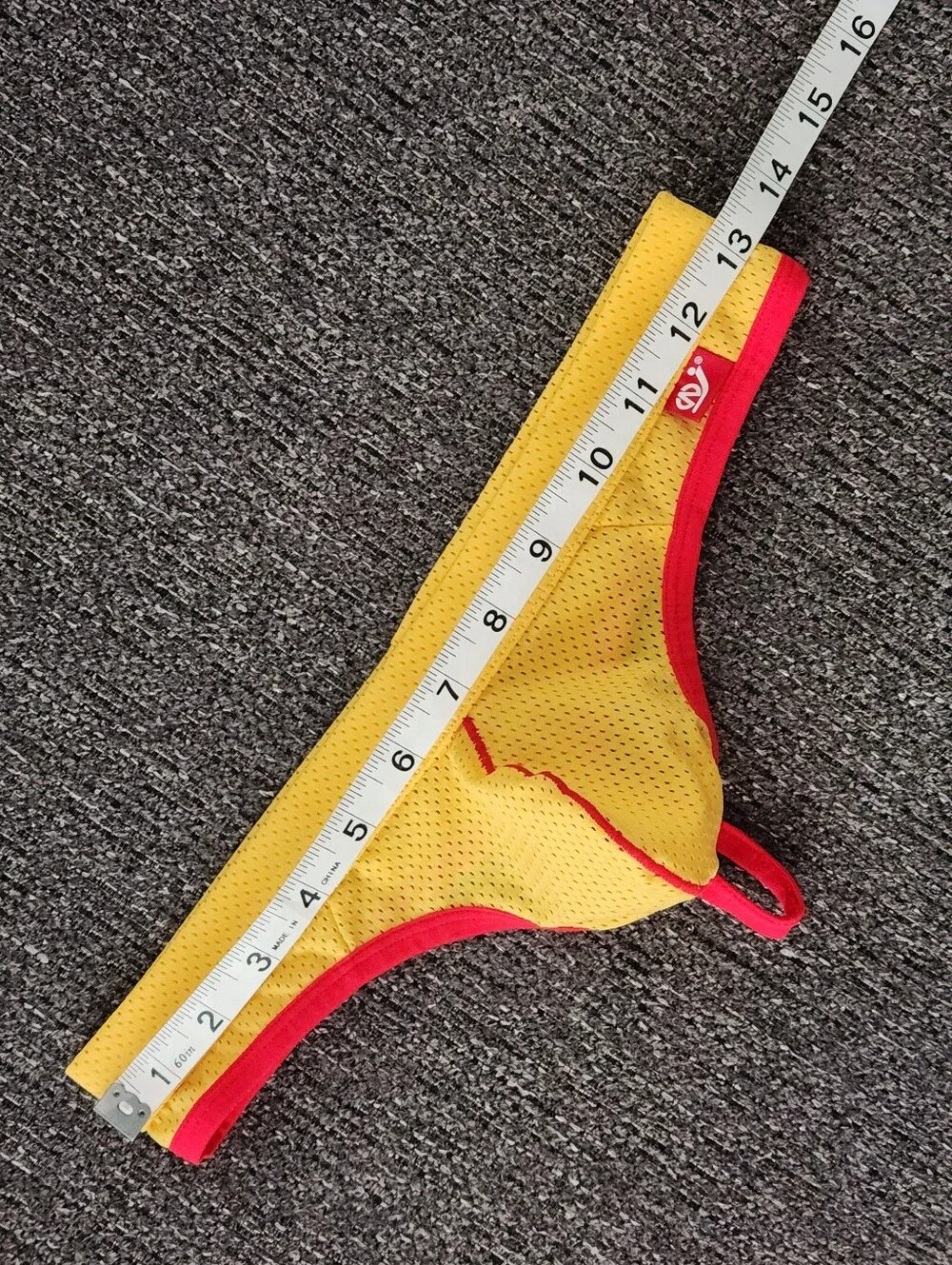 😈Wang Jiang😈 - Yellow/Red Mesh G-String